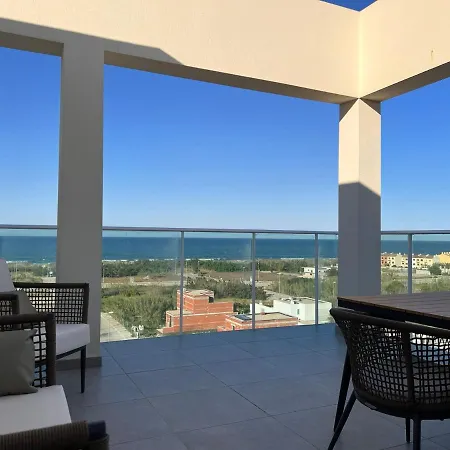 Ferienwohnung Penthouse Sea View Oliva Exterior foto